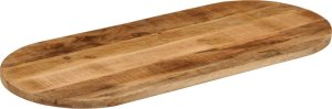 vidaXL Blat stołu, 120x50x3,8 cm, owalny, surowe drewno mango 2