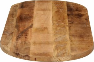 vidaXL Blat stołu, 120x50x3,8 cm, owalny, surowe drewno mango 4