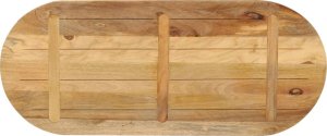 vidaXL Blat stołu, 120x50x3,8 cm, owalny, surowe drewno mango 5
