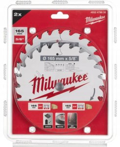 Milwaukee Wood cutting disc MILWAUKEE CSB P W 165x15.87x1.6 24HW, 2 pcs. 1