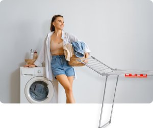 Suszarka na pranie Massido Suszarka na pranie stojąca rozkładana Debora stal nierdzewna 19 mb 12