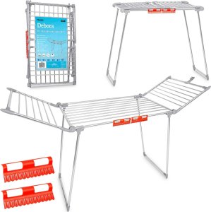 Suszarka na pranie Massido Suszarka na pranie stojąca rozkładana Debora stal nierdzewna 19 mb 15