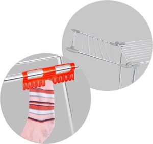 Suszarka na pranie Massido Suszarka na pranie stojąca rozkładana Debora stal nierdzewna 19 mb 7