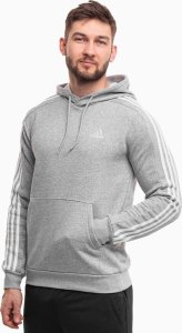 Adidas Bluza męska adidas Essentials Fleece 3-Stripes Hoodie szara IJ6474 2XL 1