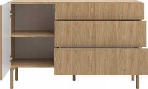 Selsey Komoda jednodrzwiowa Nolie z trzema szufladami 140 cm Dąb Olejowany 5