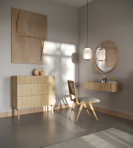 Selsey Toaletka Nolie z szufladami wisząca 110 cm Dąb Olejowany 2