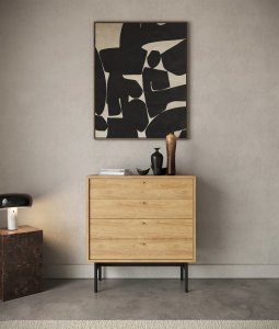 Selsey Komoda Olar 85,5cm czteroszufladowa Hikora naturalna 2