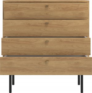 Selsey Komoda Olar 85,5cm czteroszufladowa Hikora naturalna 6