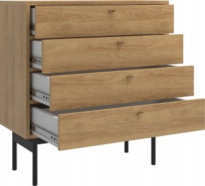 Selsey Komoda Olar 85,5cm czteroszufladowa Hikora naturalna 7