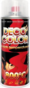 DECO COLOR Farba żarodoporna w sprayu aluminium 800 stopni High Temperature 1