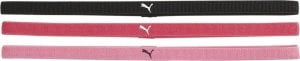 Puma Opaski na włosy AT Sportbands Womens Pack 3p różowa, fuksja, czarna 53491 23 1