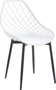 MebloweLove Ażurowe białe krzesło C522 - LOFT - do kuchni, salonu, jadalni, ogrodu 1