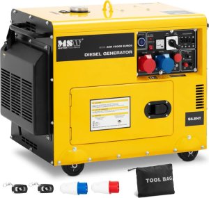 Agregat MSW Agregat generator prądotwórczy diesel na kółkach 230/400 V 7500 W 8.75 kVA 16 l Agregat generator prądotwórczy diesel na kółkach 230/400 V 7500 W 8.75 kVA 16 l 1