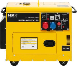 Agregat MSW Agregat generator prądotwórczy diesel na kółkach 230/400 V 7500 W 8.75 kVA 16 l Agregat generator prądotwórczy diesel na kółkach 230/400 V 7500 W 8.75 kVA 16 l 6