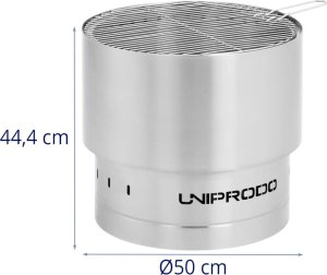 Palenisko ogrodowe Uniprodo Palenisko ogrodowe z rusztem grillowym stalowe 50 x 50 x 45 cm Palenisko ogrodowe z rusztem grillowym stalowe 50 x 50 x 45 cm 5