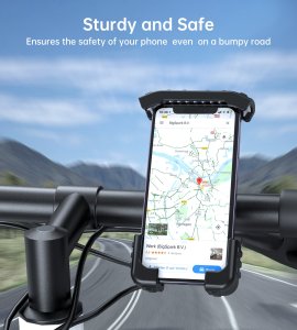 Choetech Uchwyt rowerowy motocyklowy na telefony 4.7-7'' na kierownicę czarny Uchwyt rowerowy motocyklowy na telefony 4.7-7'' na kierownicę czarny 3