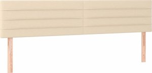 vidaXL vidaXL Łóżko kontynentalne z materacem, kremowe, 120x190 cm, tkanina 7