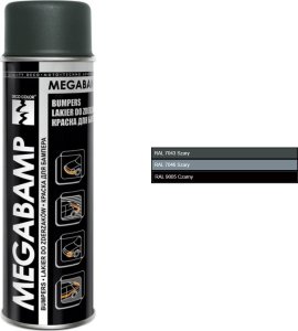 DECO COLOR Lakier farba do zderzaków plastikowych PP ABS szary RAL7043 500ml MEGABAMP 2