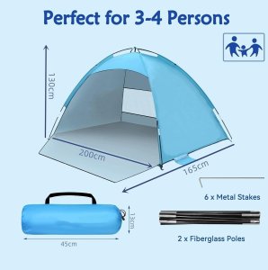 Aktive COLOR BABY 62165 Namiot plażowy żółto-nieb 8