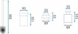 Tutumi Szczotka WC Czarna 332918 ERLO 05 7