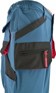 AWTools AWTOOLS SPODNIE SPODENKI ROBOCZE ODPINANE NOGAWKI T2/ PETROL/ XXXL 4