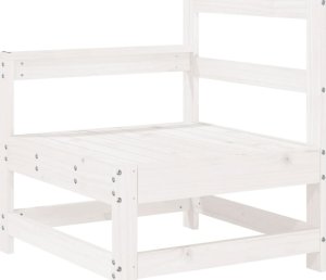 vidaXL vidaXL 7-cz. zestaw wypoczynkowy do ogrodu, biały, lite drewno sosnowe 5