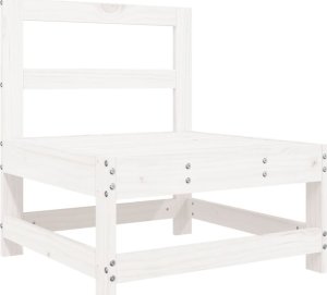 vidaXL vidaXL 7-cz. zestaw wypoczynkowy do ogrodu, biały, lite drewno sosnowe 7