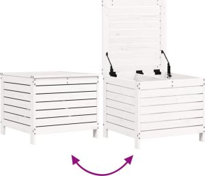 vidaXL vidaXL 7-cz. zestaw wypoczynkowy do ogrodu, biały, lite drewno sosnowe 10