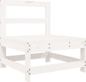 vidaXL vidaXL 6-cz. zestaw mebli ogrodowych, biały, drewno sosnowe 4