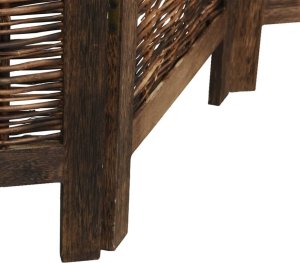 vidaXL vidaXL Parawan pokojowy, 6-panelowy, ciemny brąz, lite drewno paulowni 7