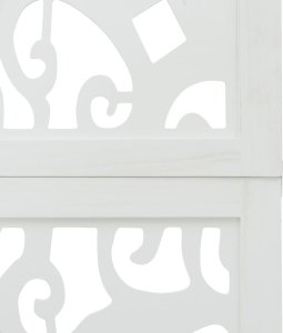 vidaXL Parawan pokojowy, 5-panelowy, biały, lite drewno paulowni 6