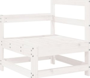 vidaXL vidaXL 7-cz. zestaw wypoczynkowy do ogrodu, biały, lite drewno sosnowe 6