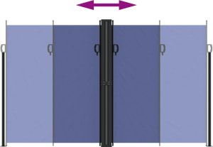 vidaXL vidaXL Zwijana markiza boczna, niebieska 200x1000 cm 5