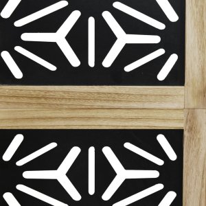 vidaXL vidaXL Parawan pokojowy, 6-panelowy, brązowo-czarny, lita paulownia 6