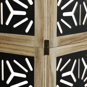 vidaXL vidaXL Parawan pokojowy, 6-panelowy, brązowo-czarny, lita paulownia 7