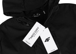 Kurtka męska 4f Kurtka przejściowa softshell z kapturem męska 4F M224 czarna 4FWSS24TSOFM224 20S XL 5