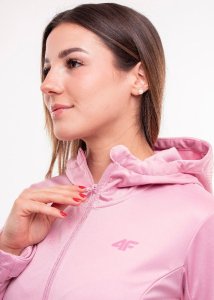 4f Kurtka przejściowa softshell z kapturem damska 4F F215 różowa 4FWSS24TSOFF215 56S L 3