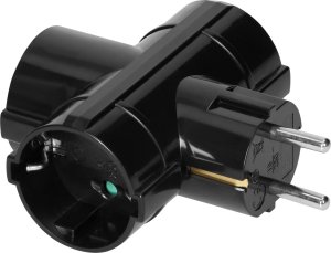 Orno Rozgałęźnik Orno OR-AE-13184(GS)/B 3x2P+Z Schuko czarny 4