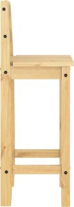 vidaXL vidaXL Krzesła barowe, 2 szt., lite drewno sosnowe 6
