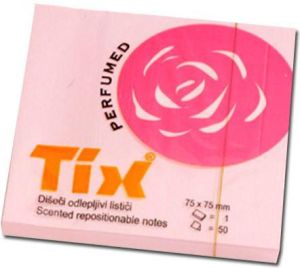 Aero Notes samoprzylepny różowy zapachowy TIX 75x75 mm różany 1