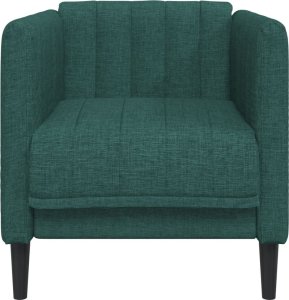 vidaXL vidaXL Fotel, ciemnozielony, obity tkaniną 4