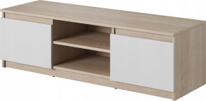 Selsey Szafka RTV Permys 120 cm sonoma/biały mat 1