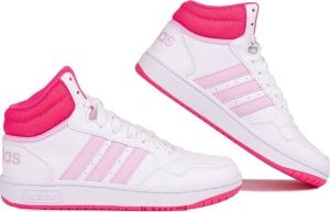 Adidas Buty dla dzieci adidas Hoops Mid biało-różowe IF2722 38 2/3 1