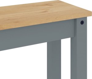 vidaXL vidaXL Ławka stołowa Panama, szara, 105x30x45 cm, lite drewno sosnowe 7