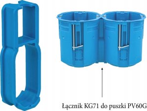 Simet Łącznik do puszek KG71 niebieski 37341203 2