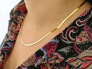 Lovrin Złoty naszyjnik 585 gruba żmijka 50cm kolia na prezent snake 2