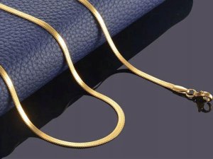 Lovrin Złoty naszyjnik 585 gruba żmijka 50cm kolia na prezent snake 4