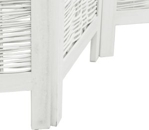 vidaXL vidaXL Parawan pokojowy, 5-panelowy, biały, lite drewno paulowni 7