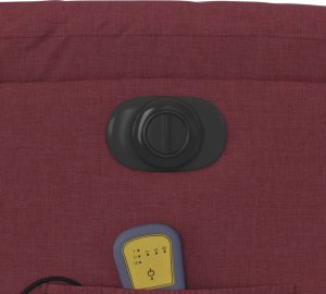 vidaXL Podnoszony fotel masujący, elektryczny, rozkładany, czerwony 12