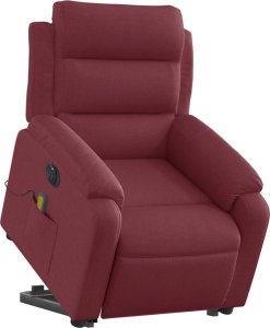 vidaXL Podnoszony fotel masujący, elektryczny, rozkładany, czerwony 3